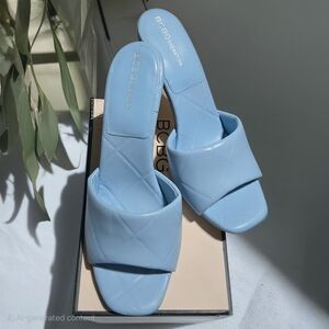 BCBGeneration Women's Blue Slide Sandals